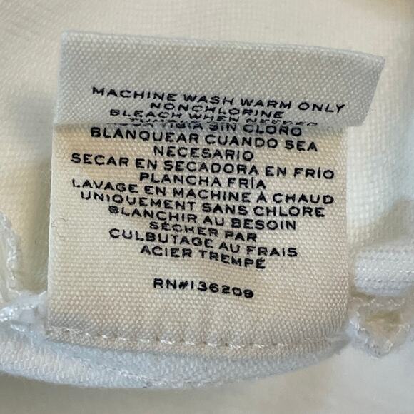 HATCH Maternity Side Panel Jeans White Raw Hem Stretch Denim Women’s 27 - Picture 7 of 8